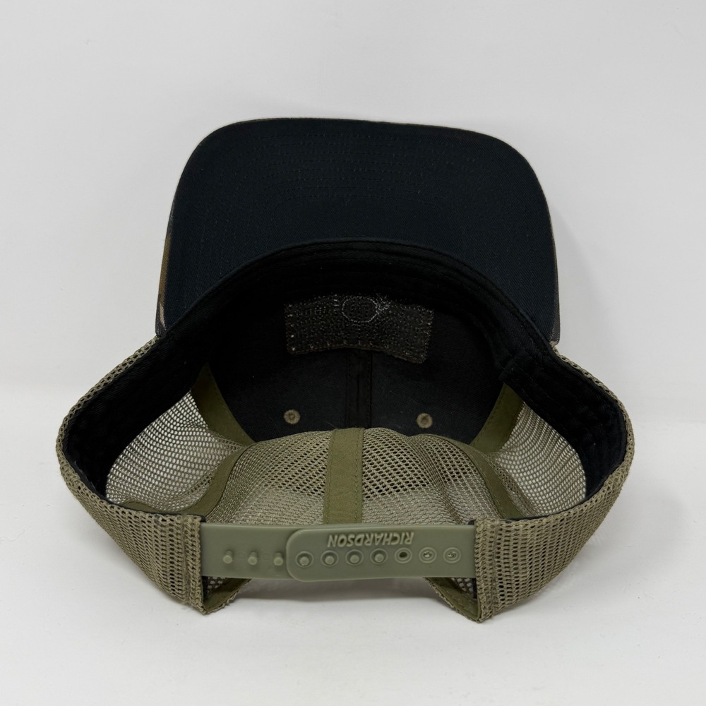Richardson 112P Leupold Tiger Stripe Camo American Flag Trucker Hat Snapback - Picture 6 of 9